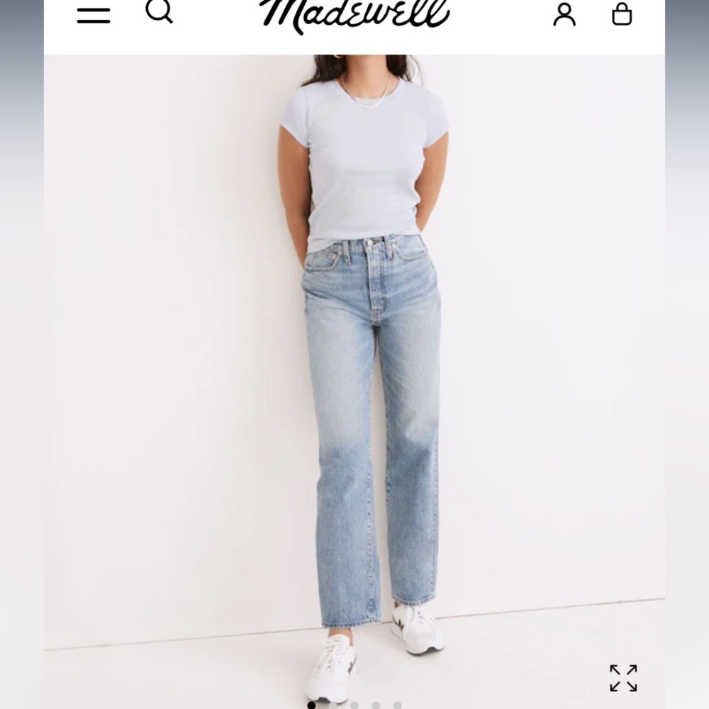 Madewell perfect vintage straight jeans, size 25 petite